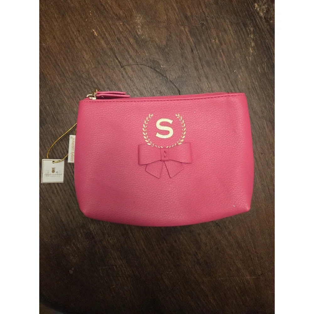 New‎ With Tags Simply Southern Initial Makeup Bag Pink 
